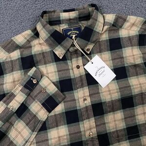 Portuguese Flannel Bass Shirt Mens XL Flannel Soft Cotton Plaid Button Down NWT